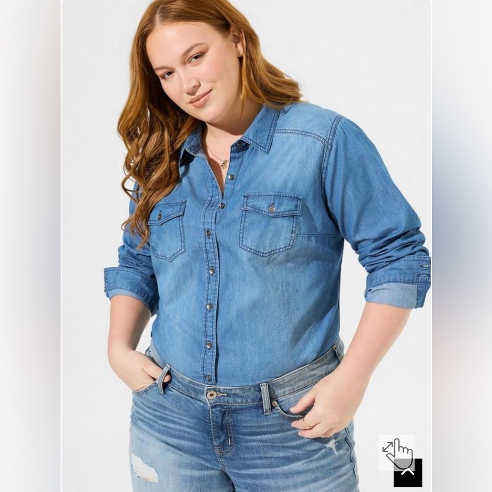 Taylor Medium Wash Denim Button-Down Shirt